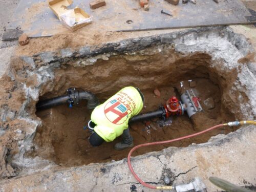 Domestic & Sprinkler Combined Water Main Installed - harriswatermain